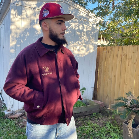 Vintage wool racing bomber jacket - Picture 3 of 5